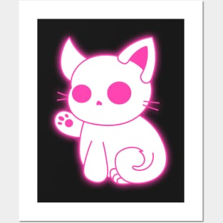 Skull Baby Kitty Posters and Art